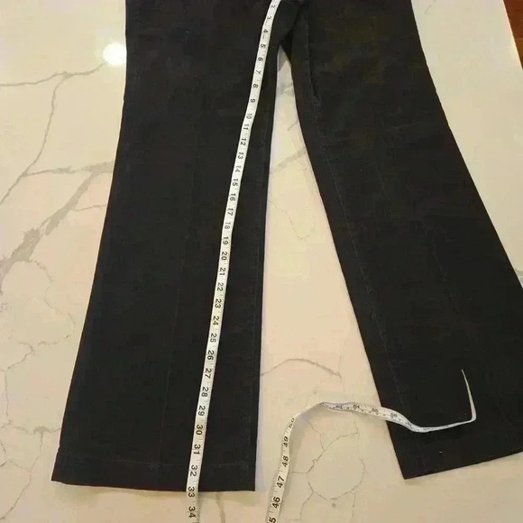 Tommy Hilfiger Y2K Low Rise Corduroy Stretch Cotton Flare Pants Black Size 10 - Picture 6 of 11